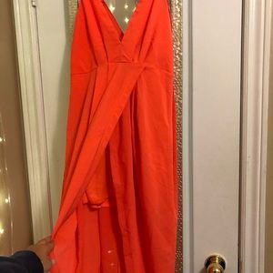 Shareen neon orange dress